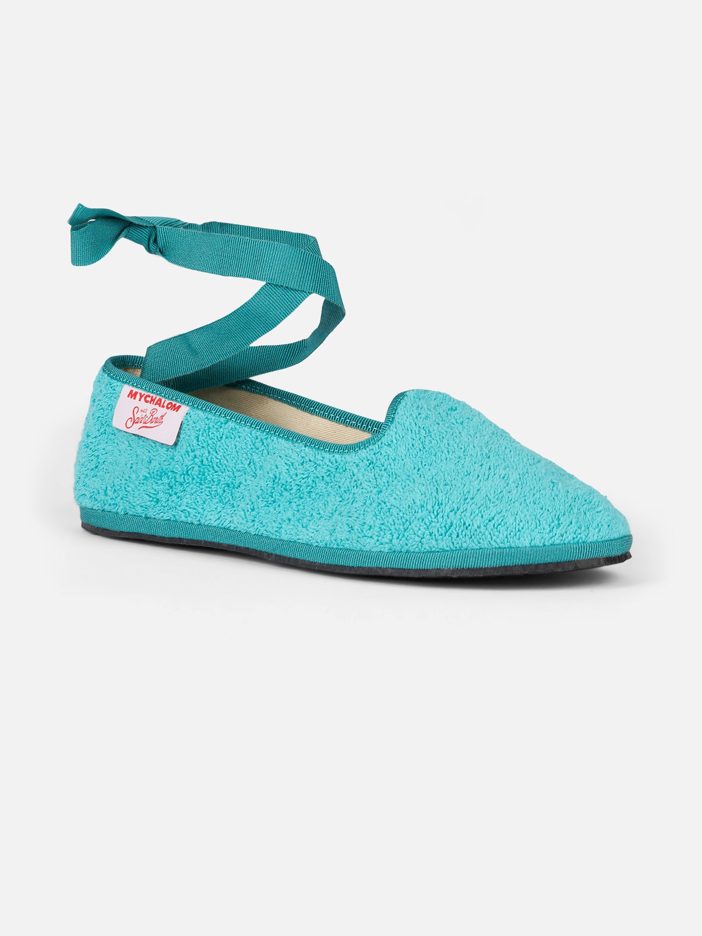 Woman aquamarine terry slipper loafers | MY CHALOM SPECIAL EDITION - MC2 Saint Barth