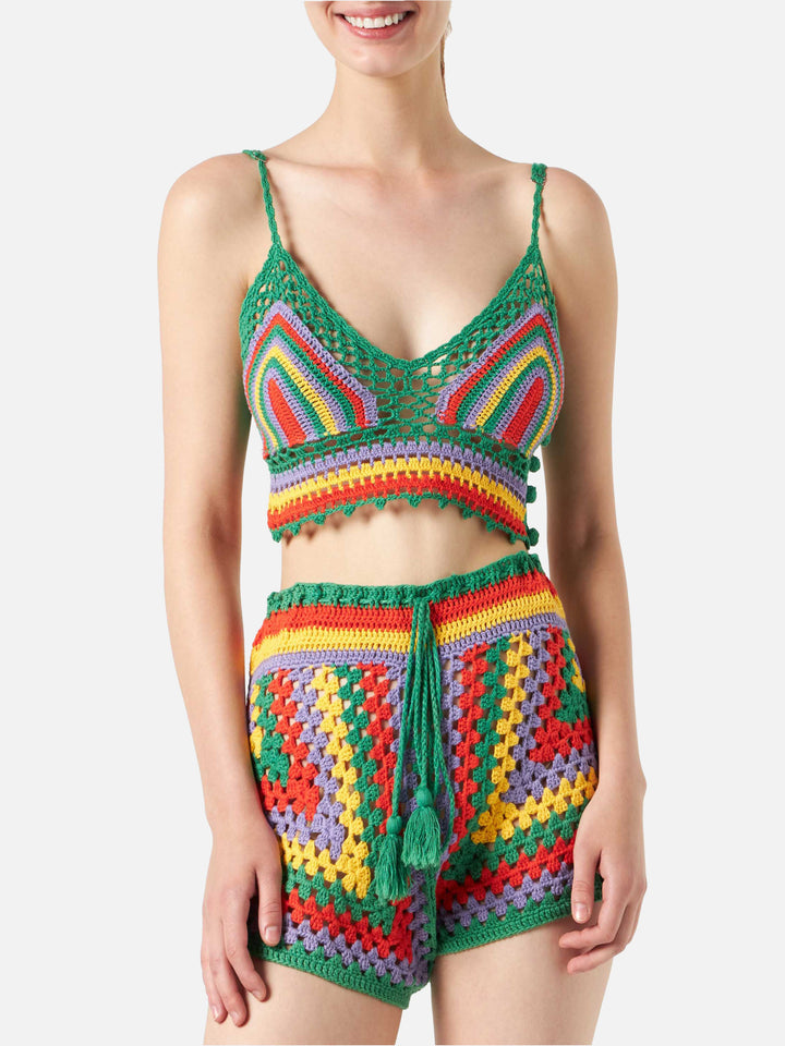 Multicolor crochet top - MC2 Saint Barth