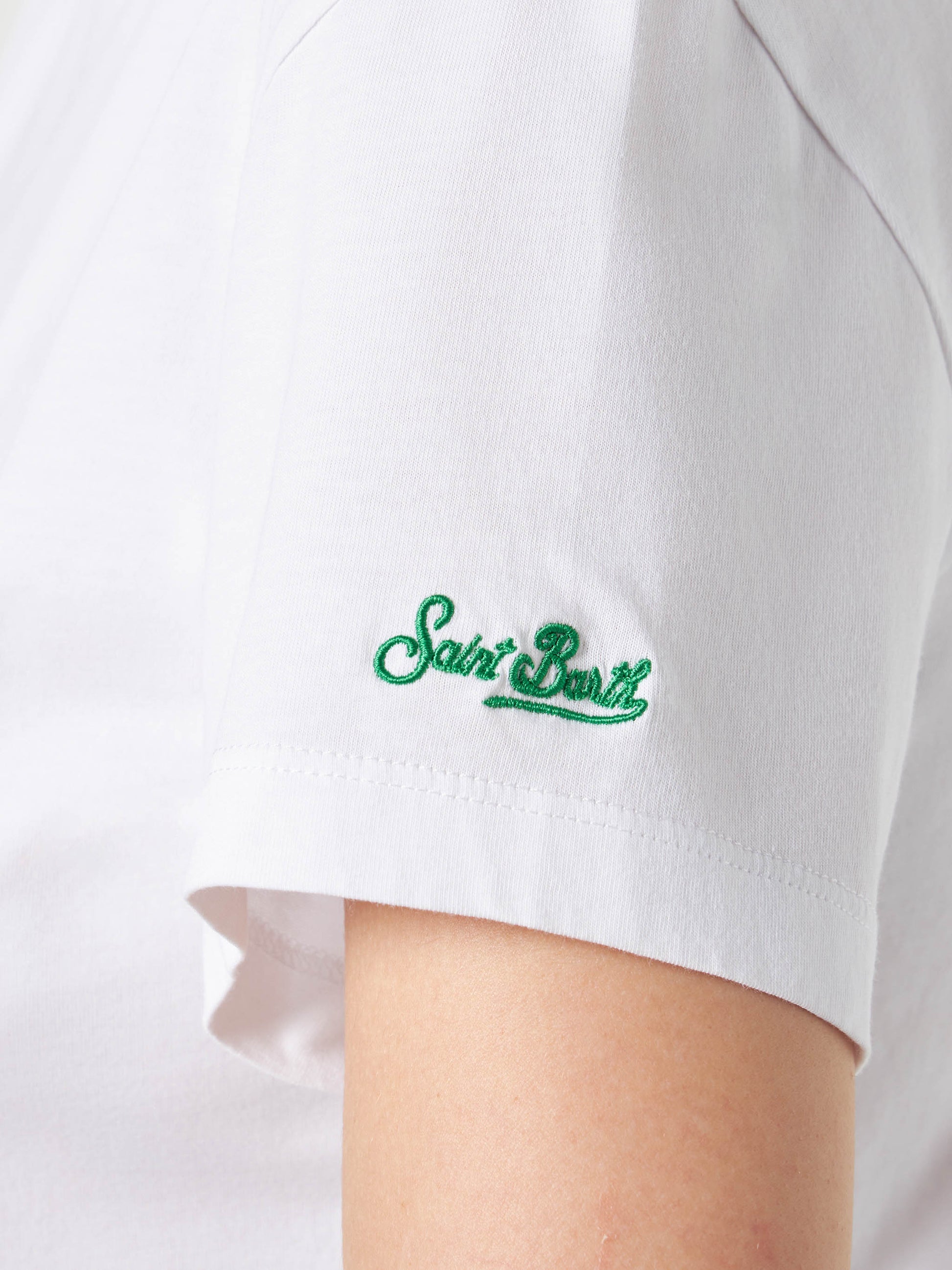 Woman cotton t-shirt with pocket - MC2 Saint Barth