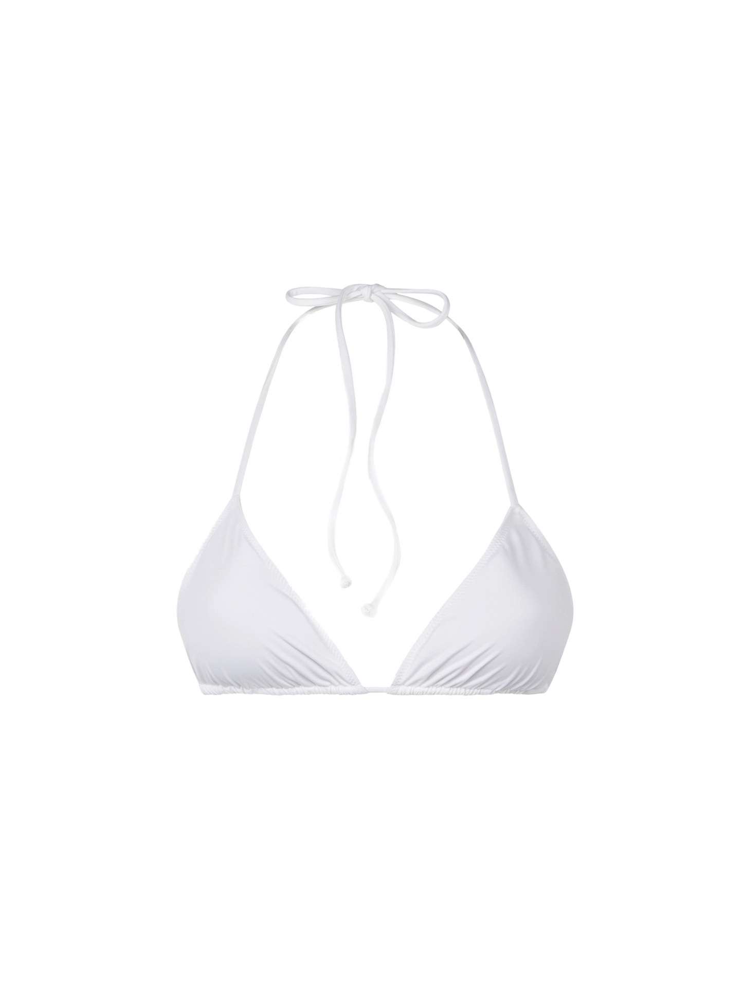 Woman white triangle top