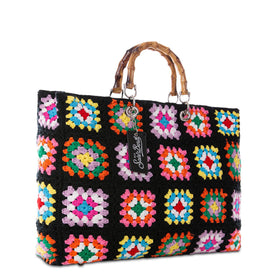 Handmade tiles crochet bag Victoria - MC2 Saint Barth