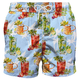 Drink mix mid-lentgth swim shorts