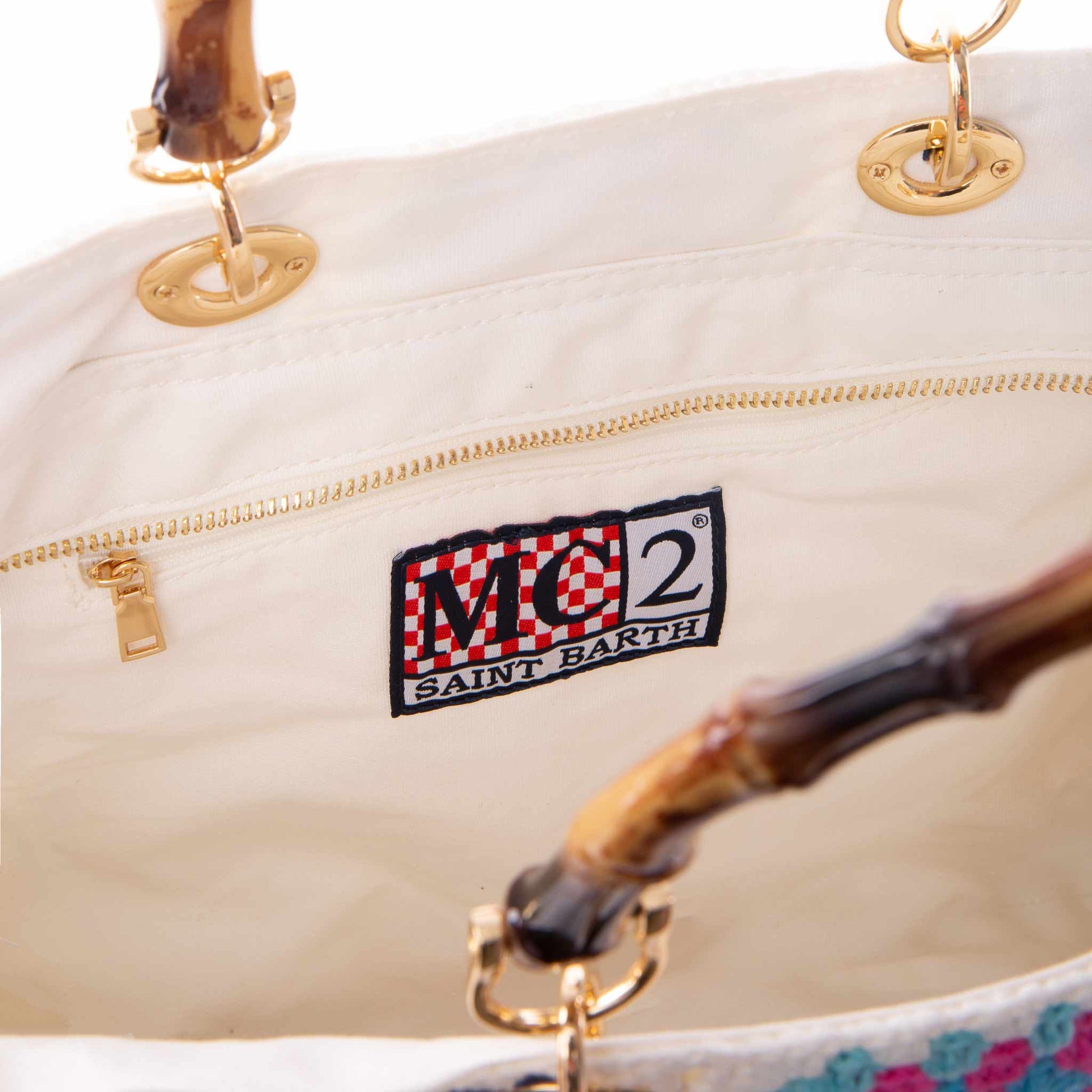 Handmade tiles crochet bag Victoria - MC2 Saint Barth