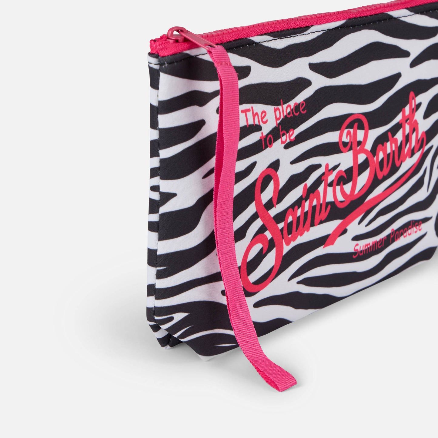 Pochette Aline in scuba con stampa zebrata