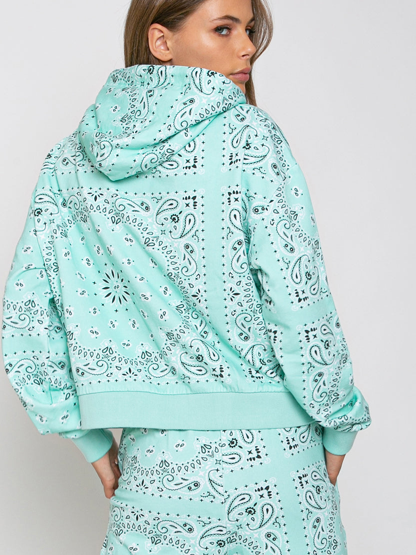 Cotton bandanna hoodie with Saint Barth embroidery - MC2 Saint Barth