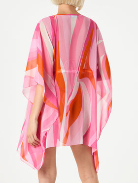 Pink and orange wave print caftan - MC2 Saint Barth