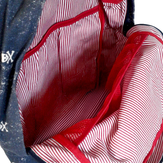 Canvas-Rucksack „Cody“ mit Mikro-Totenkopf-Print