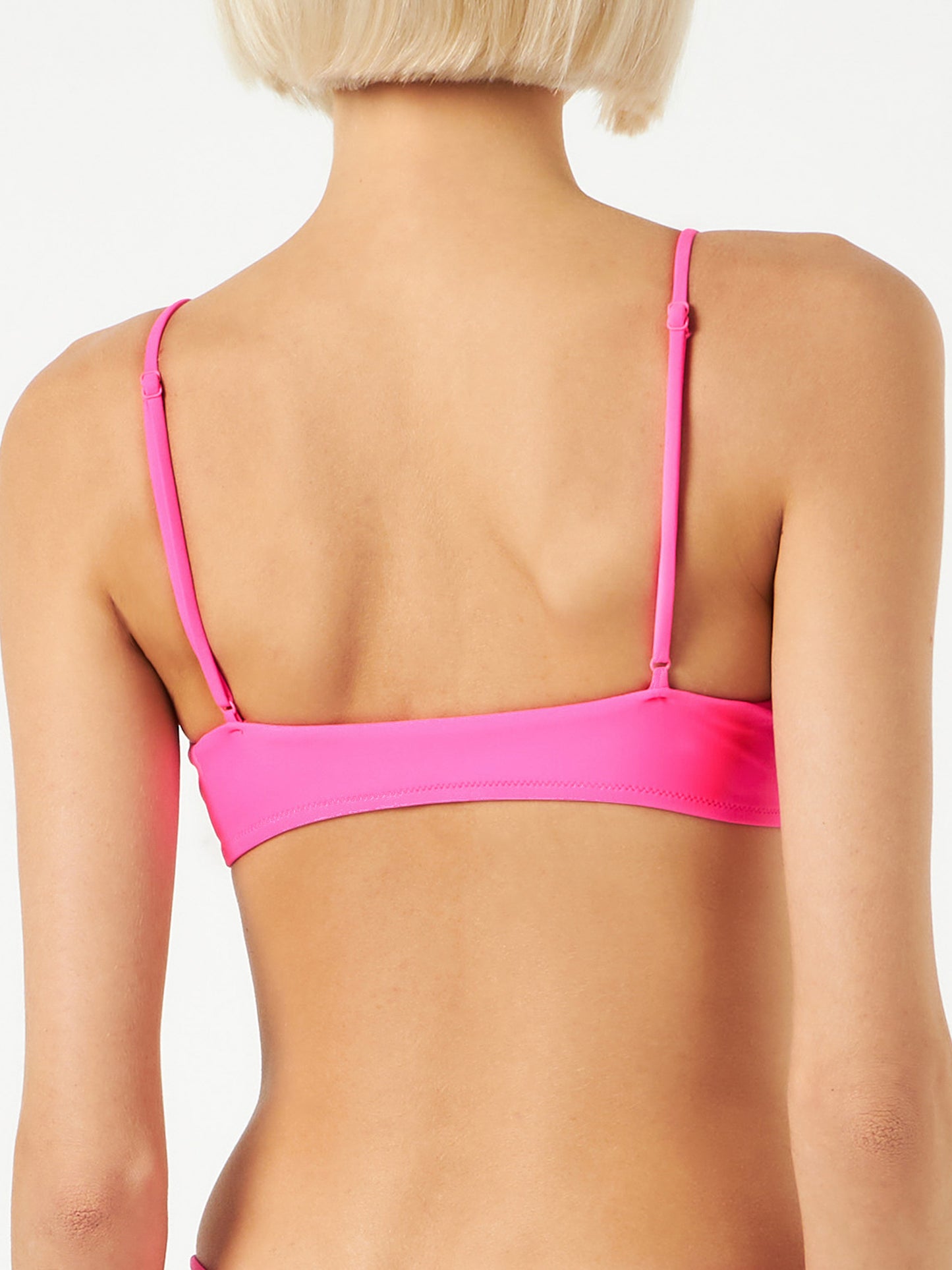 Woman fluo pink bralette swimsuit - MC2 Saint Barth