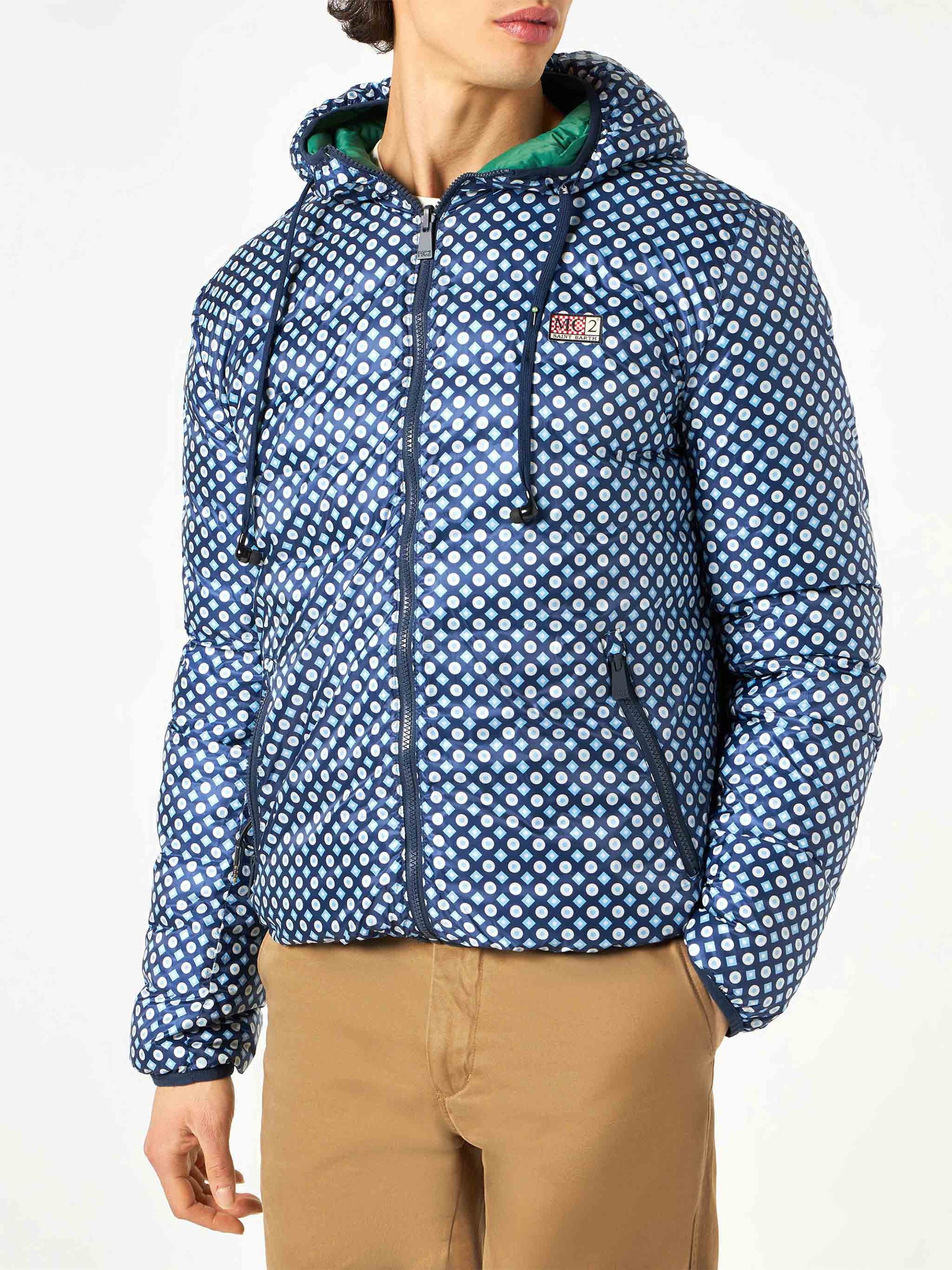 Man double face green down jacket Courchevel - MC2 Saint Barth