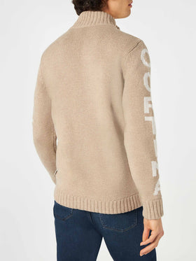 Man beige padded jacket - MC2 Saint Barth