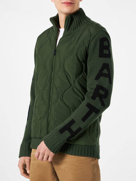 Man military green padded jacket - MC2 Saint Barth