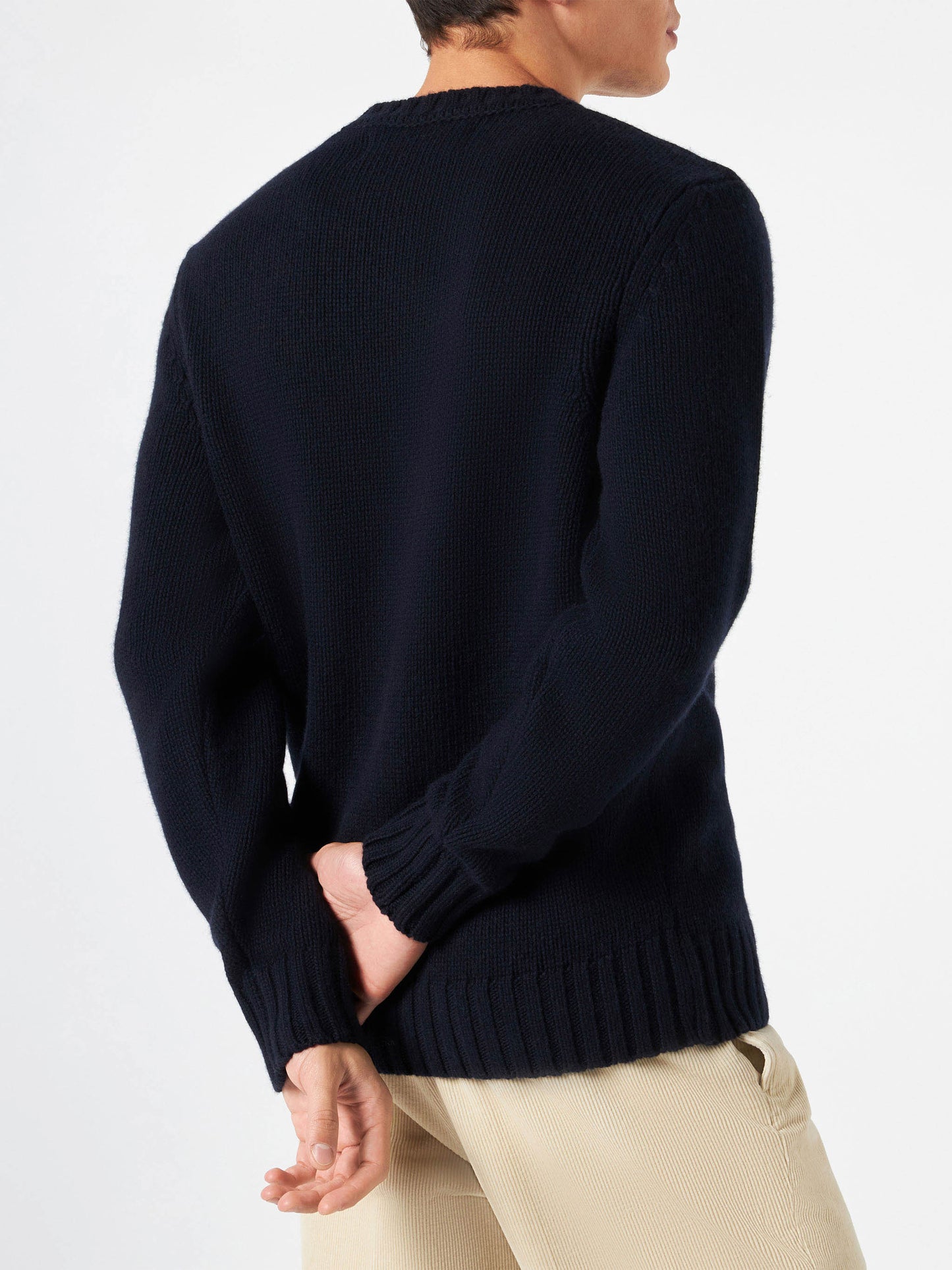 Blended cashmere sweater Bombardino ski club embroidery - MC2 Saint Barth
