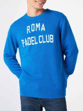 Man sweater with Roma Padel Club jacquard - MC2 Saint Barth