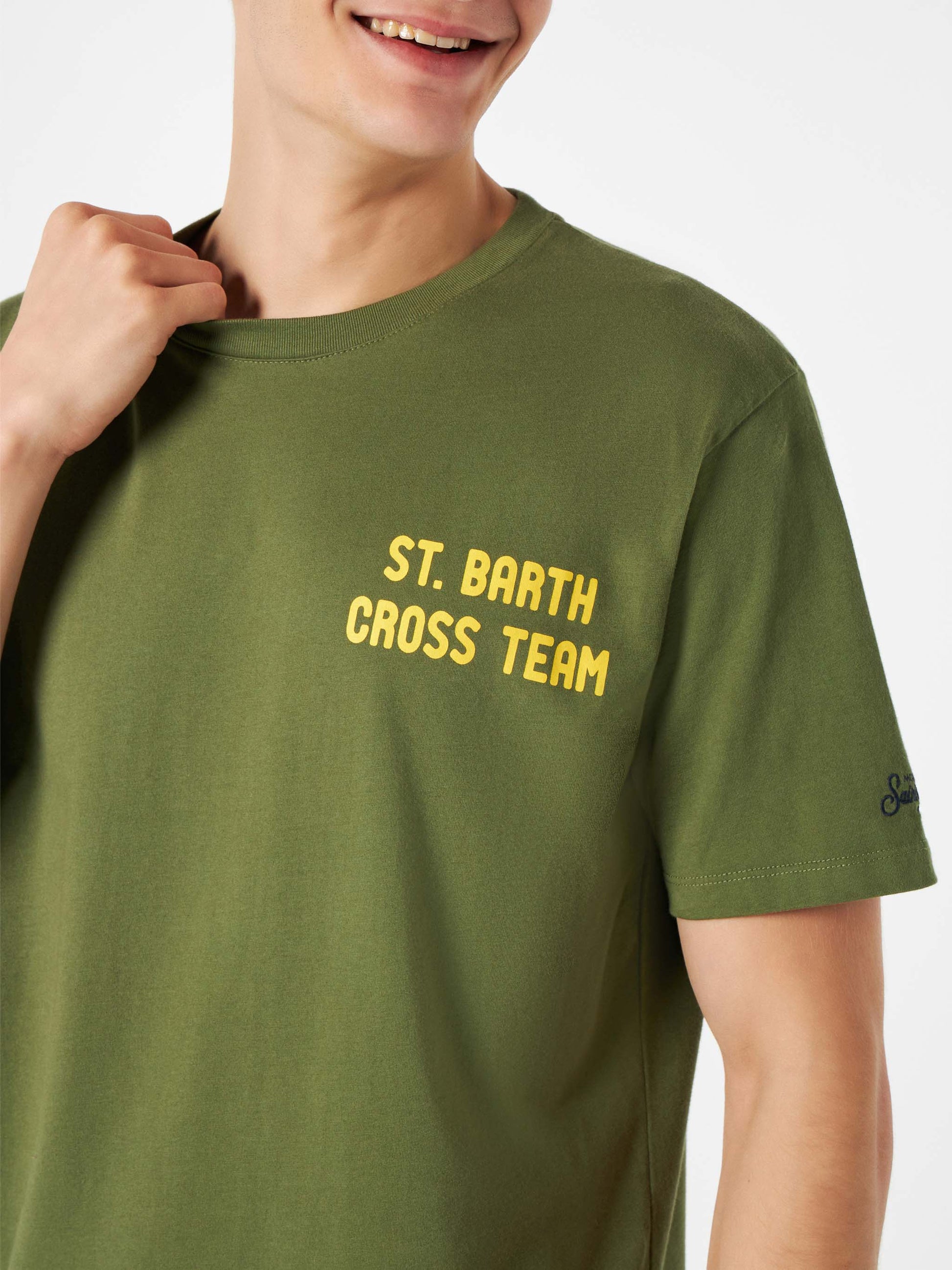 Man green t-shirt with Snoopy print | PEANUTS™ SPECIAL EDITION - MC2 Saint Barth
