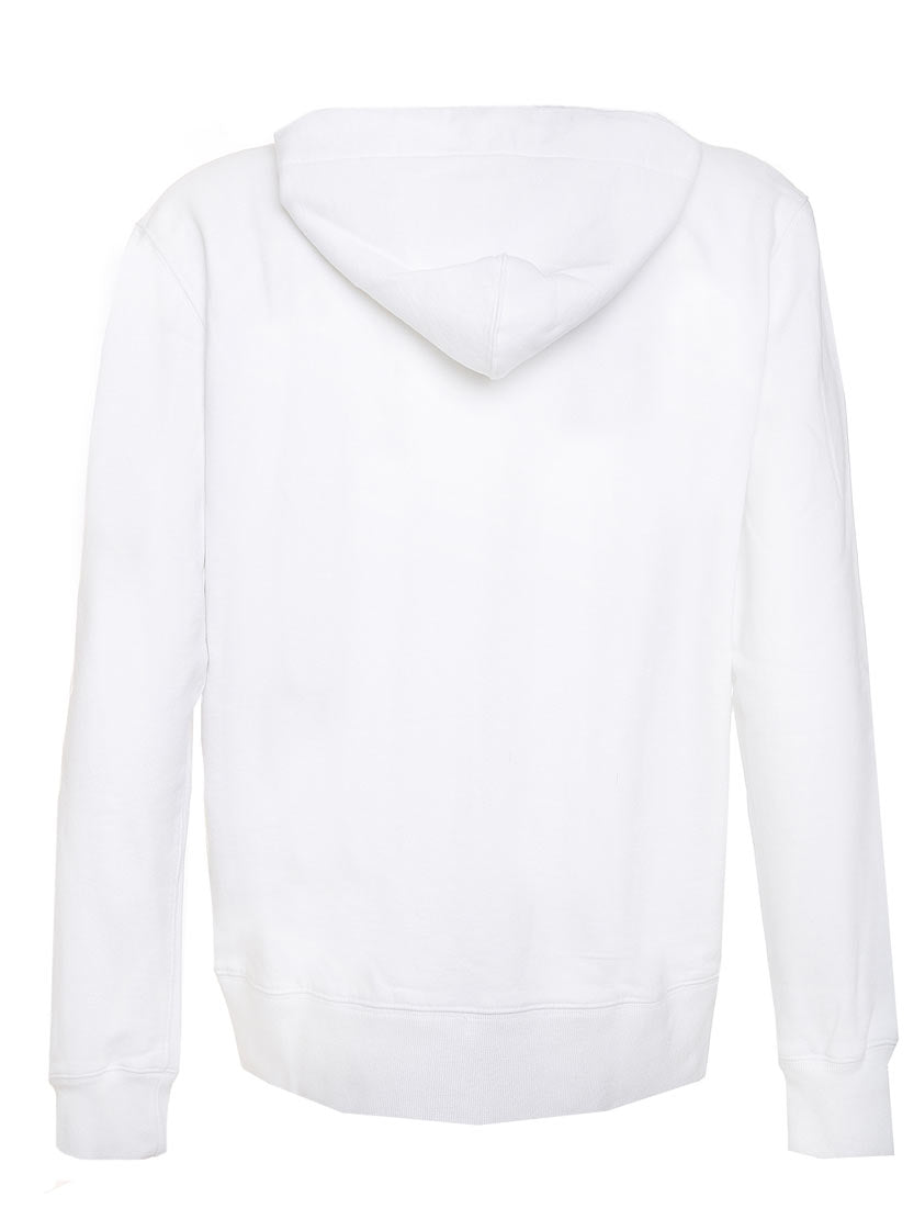 White man sweatshirt Bombardino front embroidery - MC2 Saint Barth