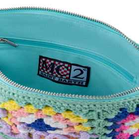Parisienne water green crochet pouch bag with Saint Barth embroidery - MC2 Saint Barth