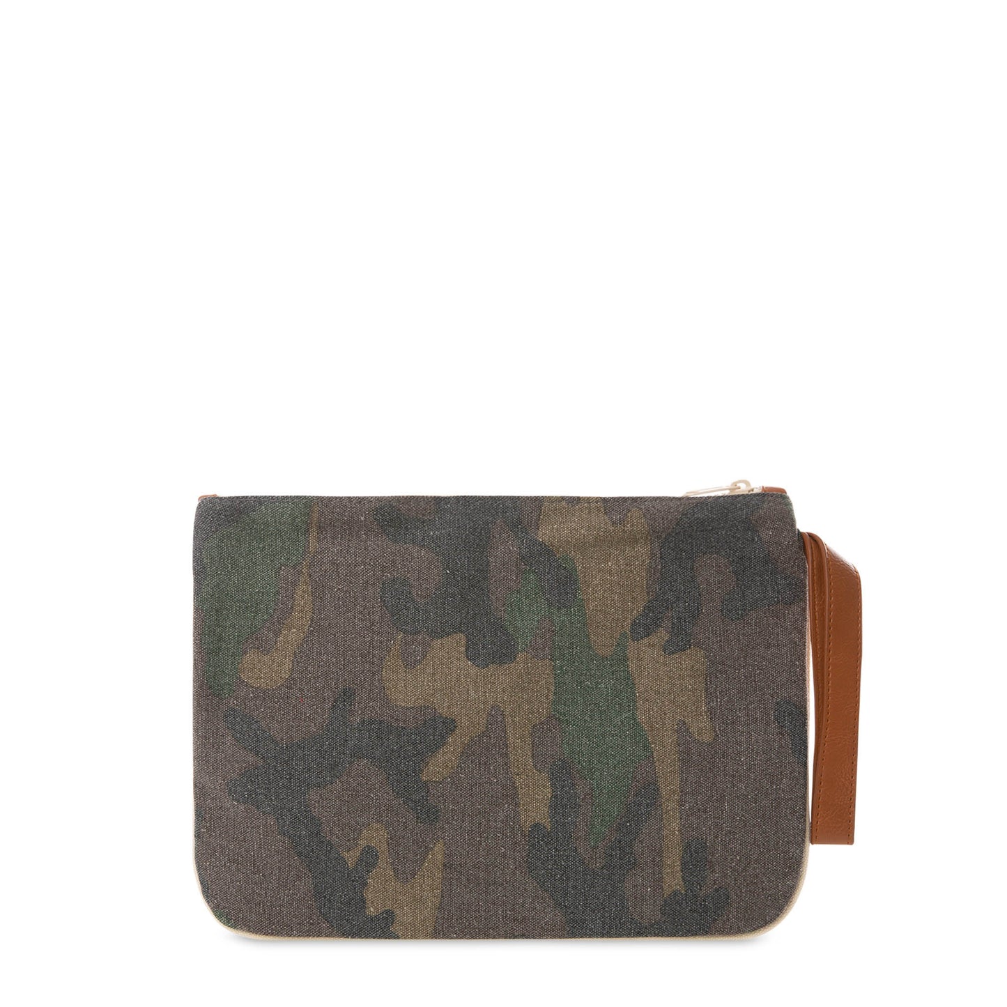 Parisienne canvas pochette with camouflage print
