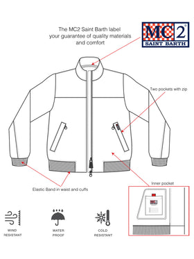 Man mid-weight camouflage bomber jacket Traveler - MC2 Saint Barth