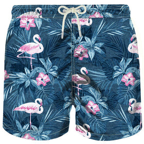 Flamingo mid-length swim shorts