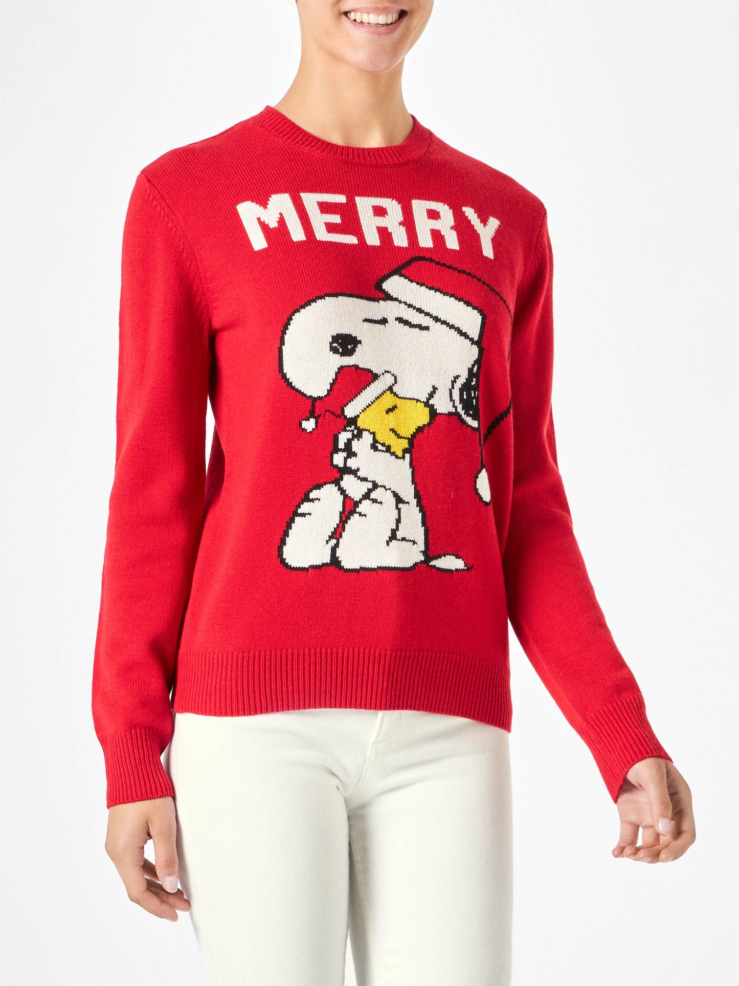 Woman sweater with Snoopy print | SNOOPY PEANUTS™ SPECIAL EDITION - MC2 Saint Barth