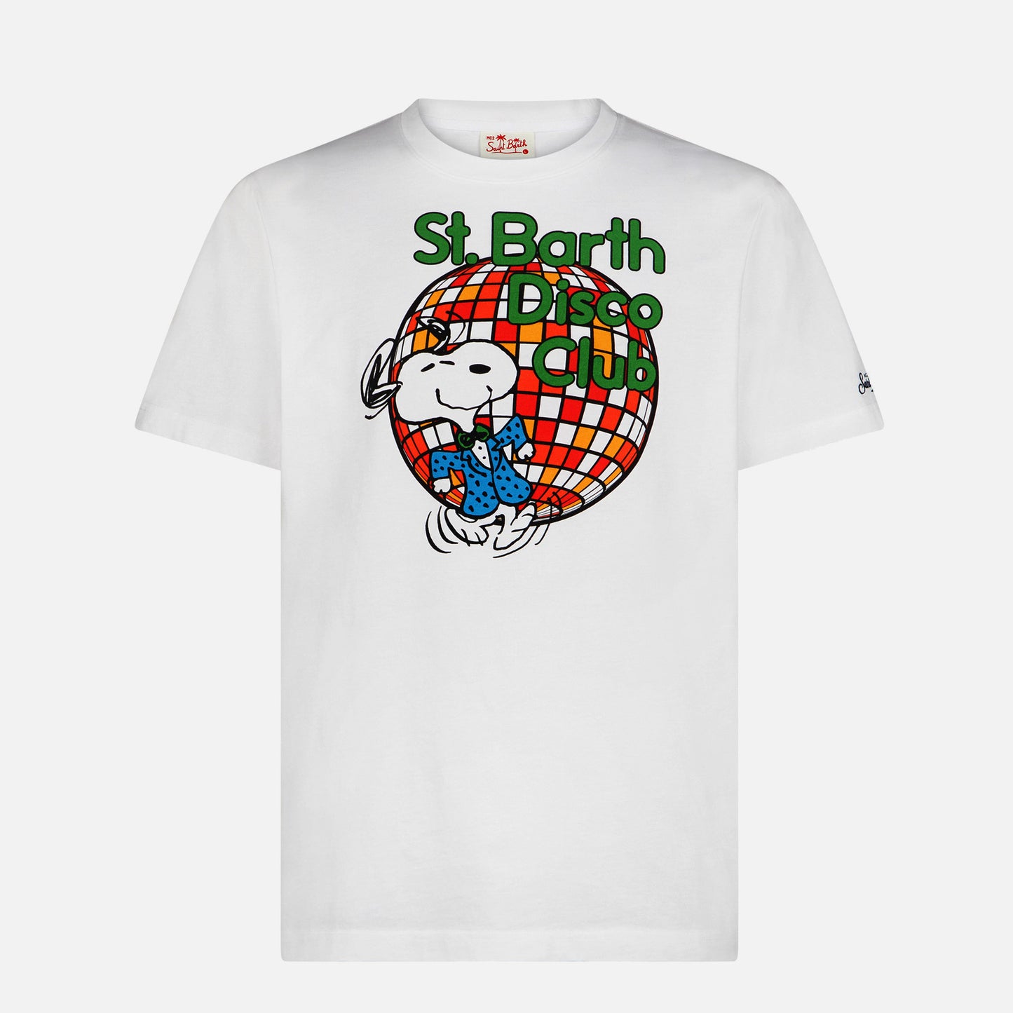 Man cotton t-shirt with St. Barth Disco Club and Snoopy print | SNOOPY - PEANUTS™ SPECIAL EDITION - MC2 Saint Barth