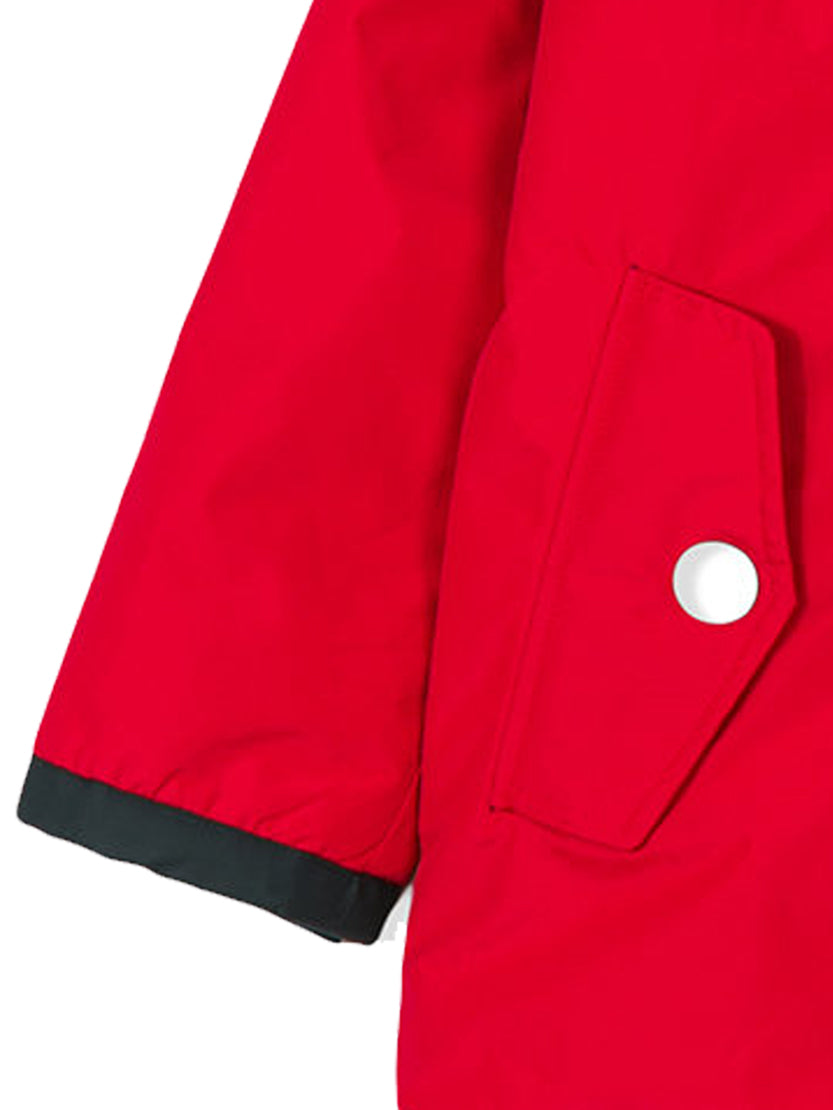 Boy hooded red parka jacket Voyager Jr - MC2 Saint Barth