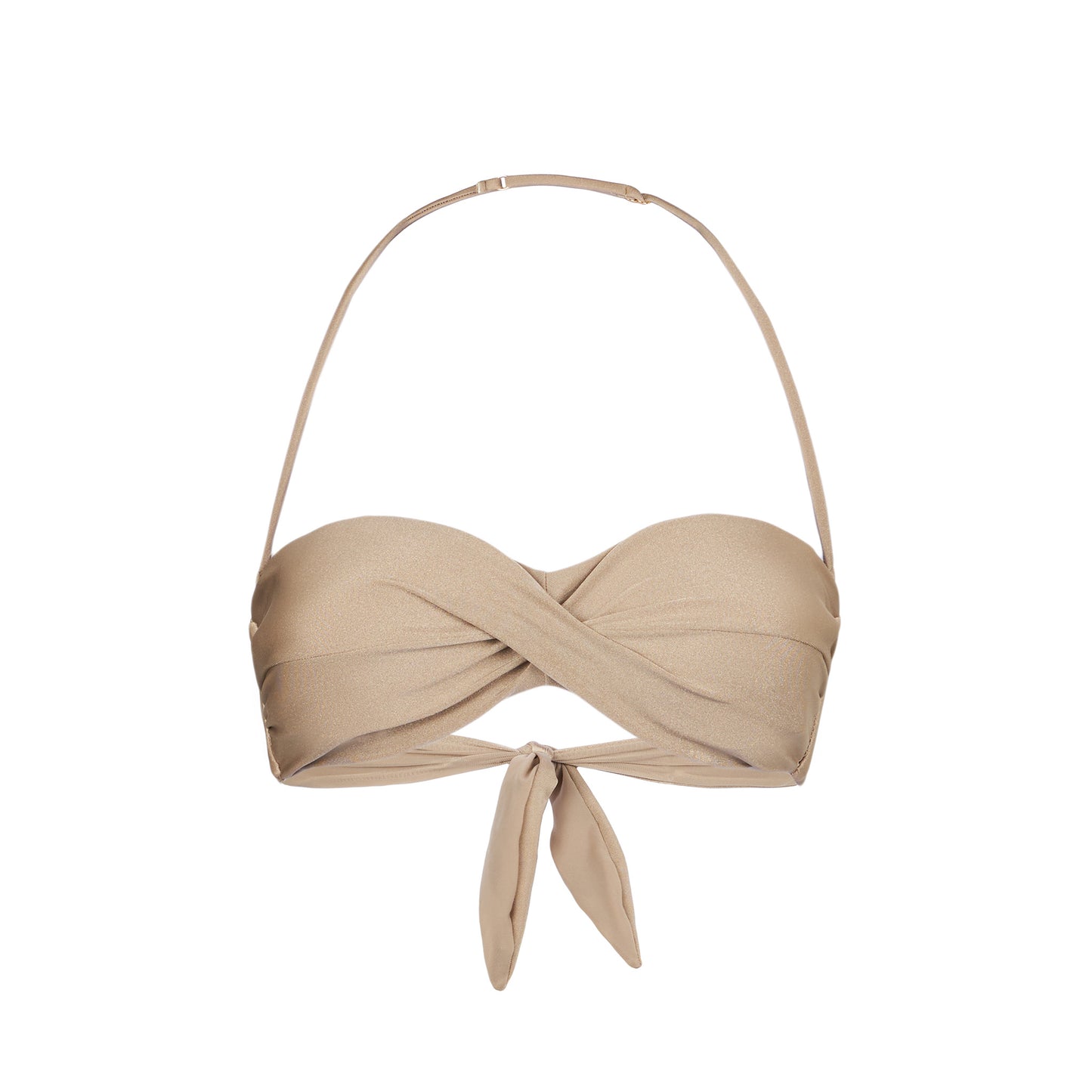 Glänzendes taubengraues Bandeau-Top