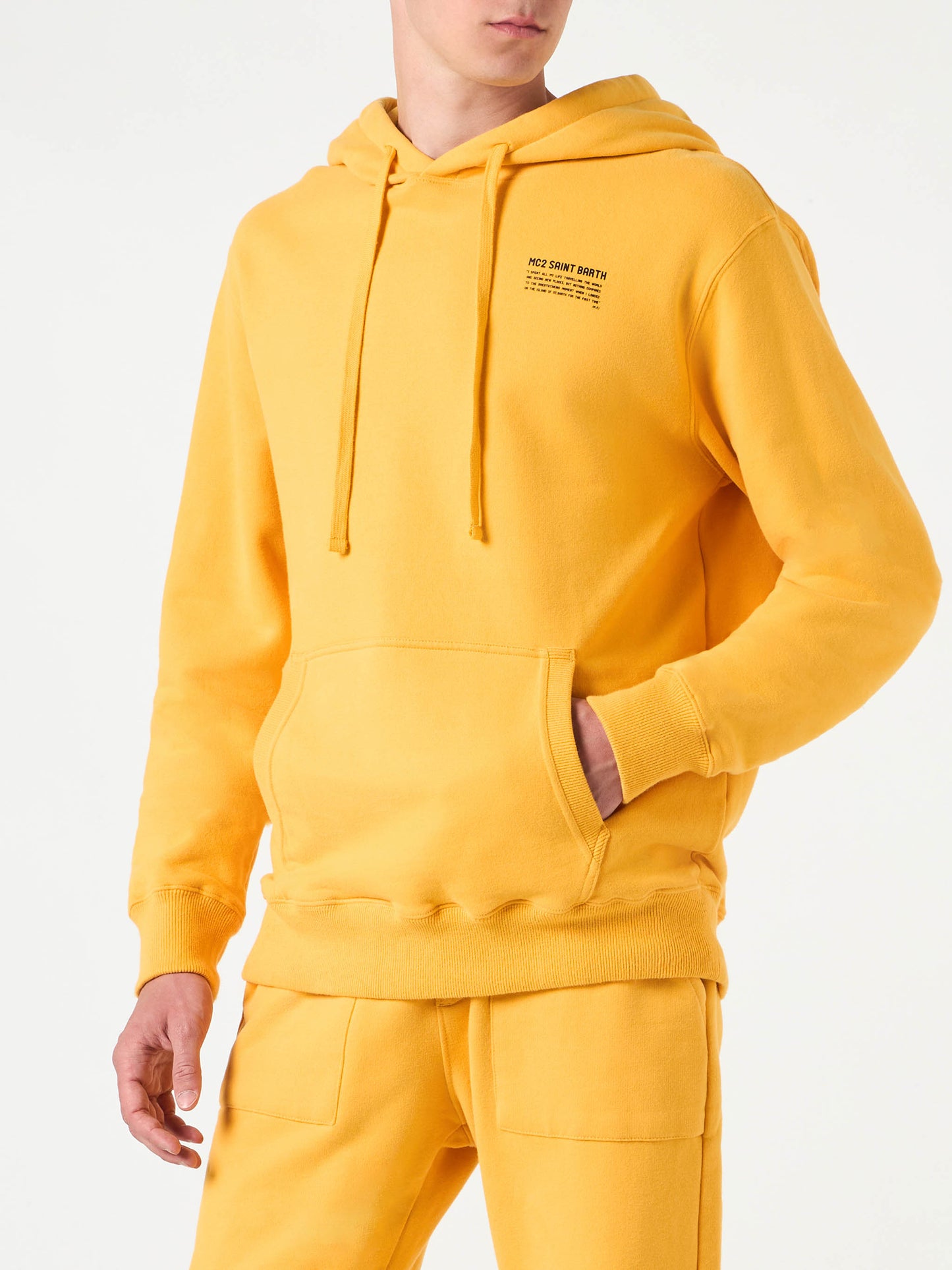 Yellow ochre hoodie | Pantone® Special Edition - MC2 Saint Barth