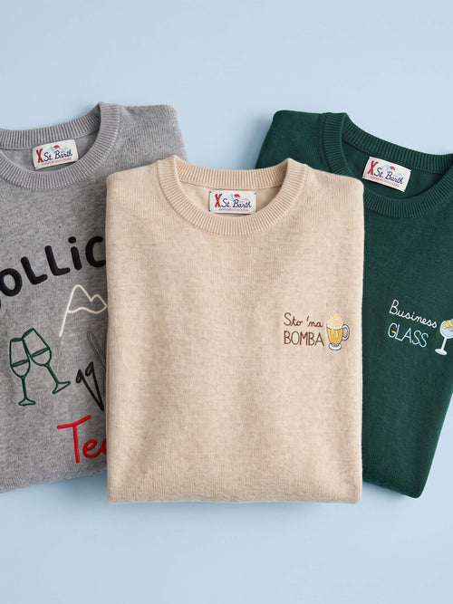 Men's Cocktail Embroidered Knitwear