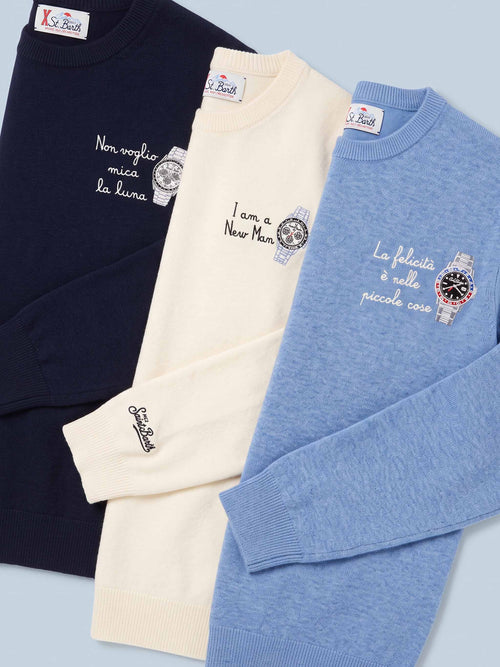 Men's Watches Embroidered Knitwear