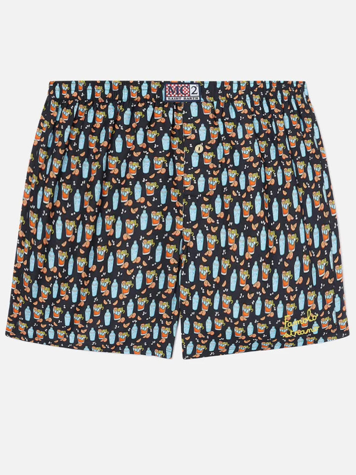 Caleçon boxer en coton Adam à imprimé cocktail 