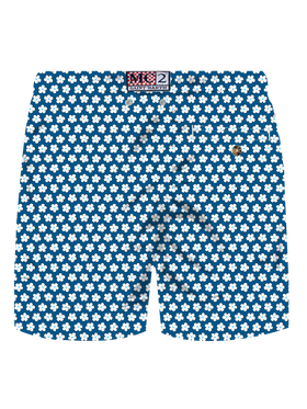 Comfort Light stretch swim shorts with tie print