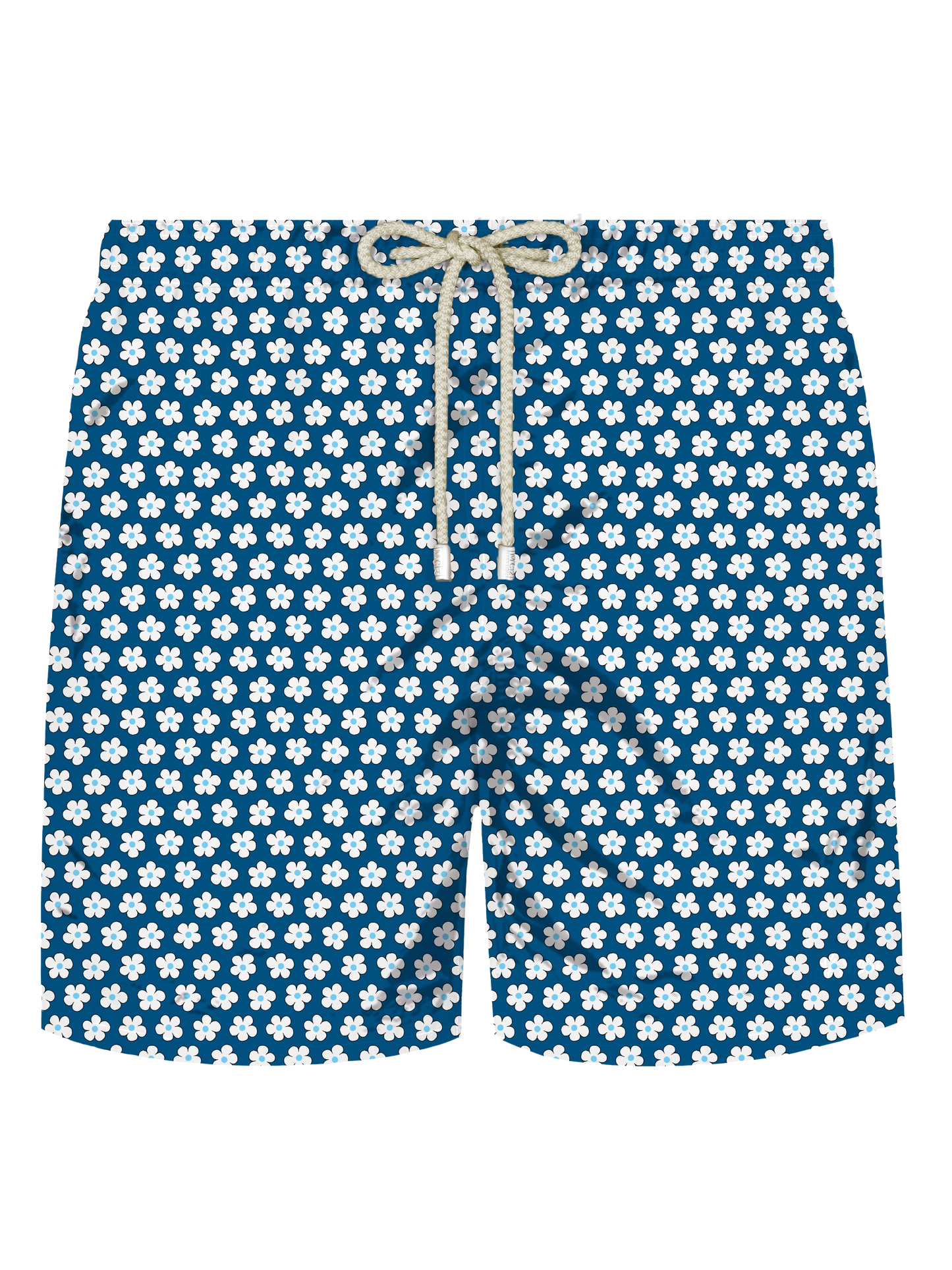 Comfort Light stretch swim shorts with tie print