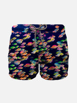 Fishes Print Boy Swim Trunk