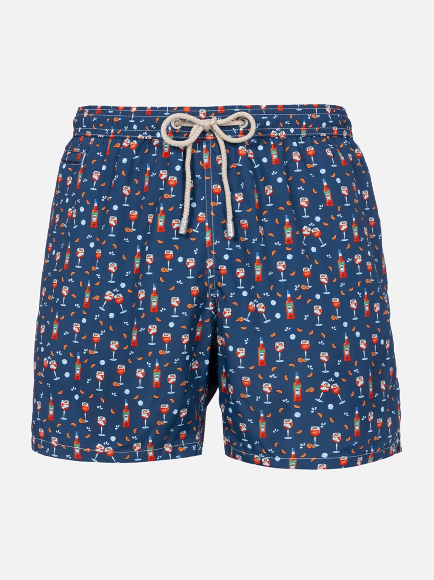 Lightweight fabric swim shorts Lighting with Aperol spritz print | APEROL SPECIAL EDITION - MC2 Saint Barth