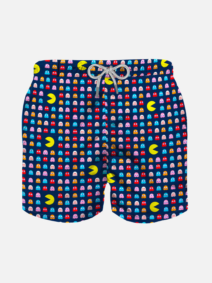 Pac-Man© print light fabric swim shorts | Pac-Man© Special Edition - MC2 Saint Barth
