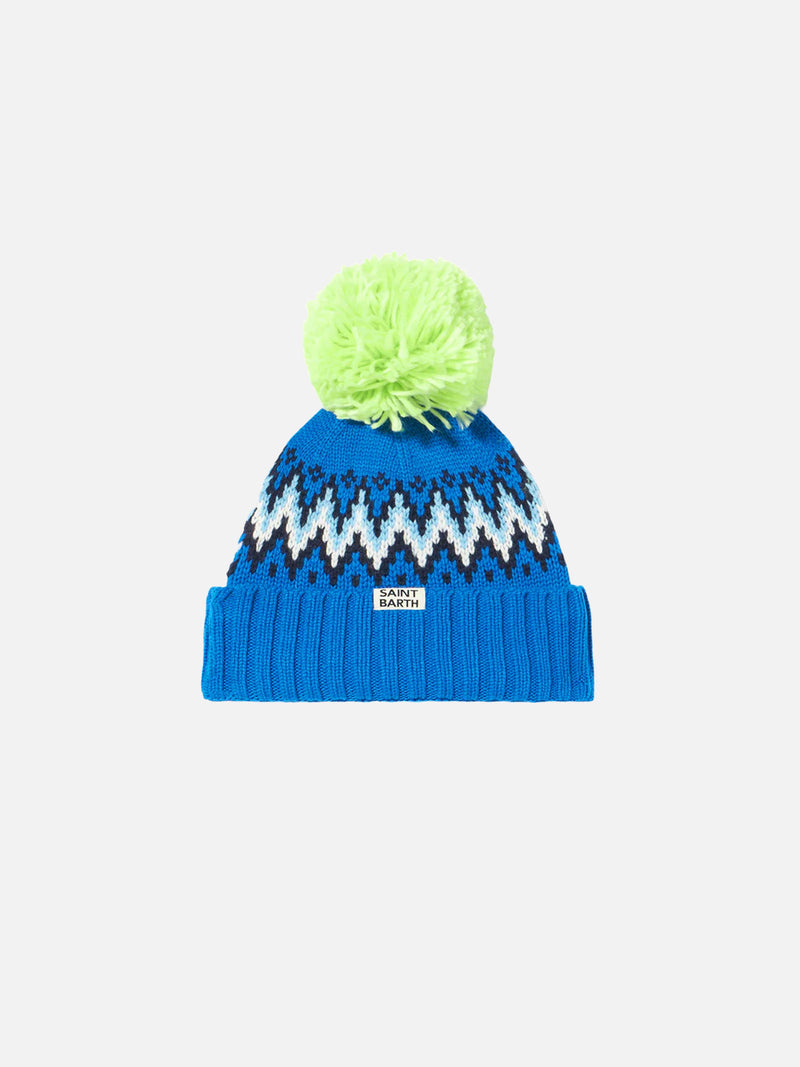 Boy beanie with Icelandic jacquard