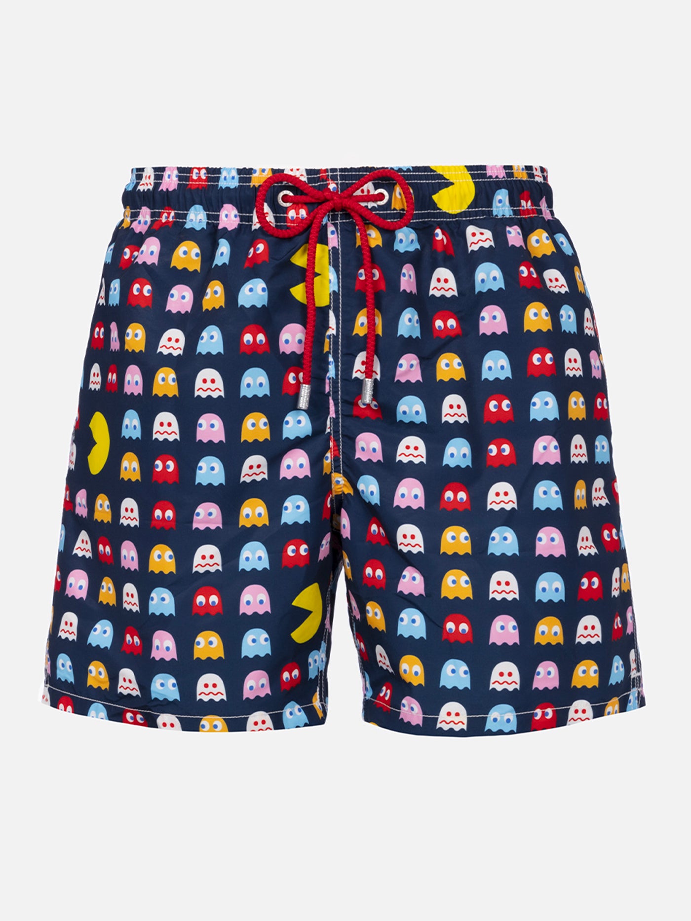 Mittellange Gustavia-Badeshorts für Herren mit Pac-Man-Aufdruck | PAC MAN SONDEREDITION