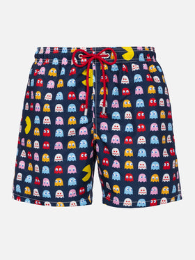 Mittellange Gustavia-Badeshorts für Herren mit Pac-Man-Aufdruck | PAC MAN SONDEREDITION