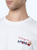 Man heavy cotton t-shirt Arnott with Ho bisogno di un amaro embroidery