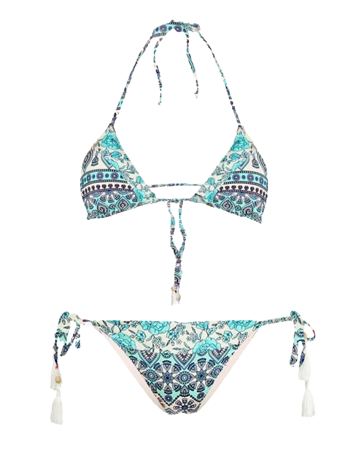 Triangel-Bikini mit Gipsy-Print