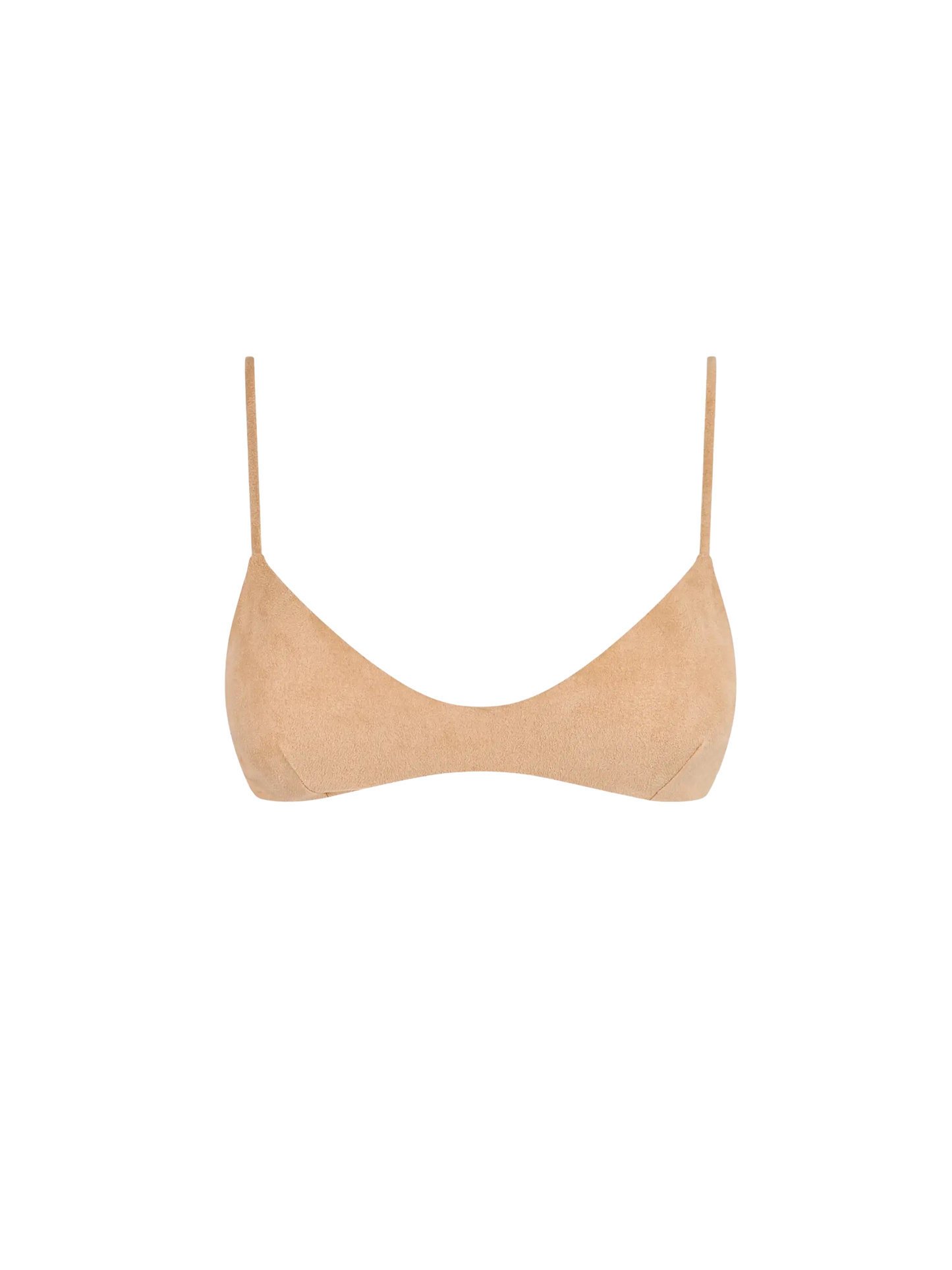 Beige bralette suede effect