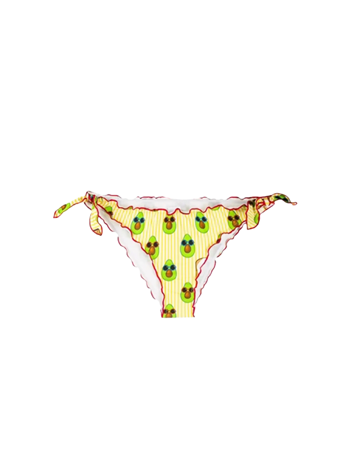 Bikini da donna a fascia con stampa avocado