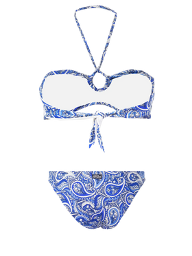 Bandeau bikini bandanna print