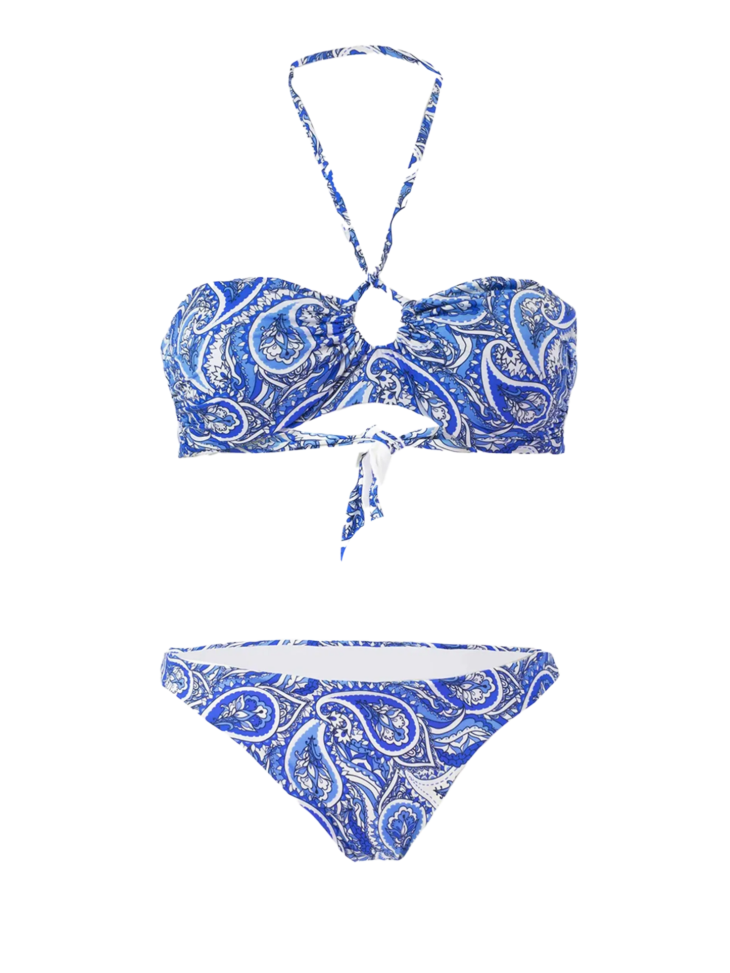 Bandeau bikini bandanna print
