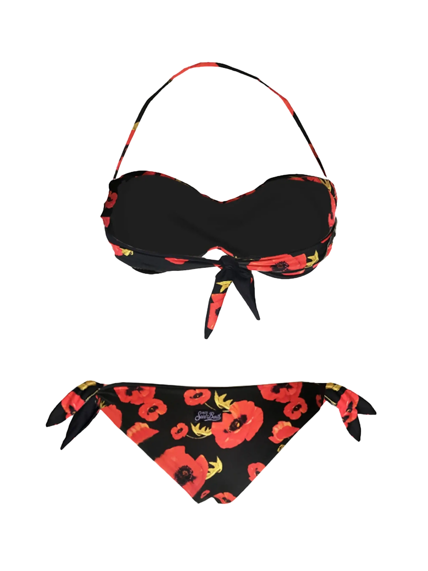 Bikini a fascia con stampa fiori