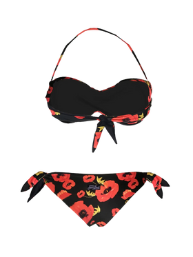 Bikini a fascia con stampa fiori