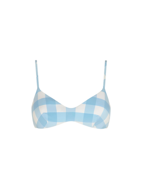 Light blue gingham bralette