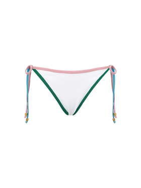 Gerippte, freche Badehose mit Lurex-Kanten