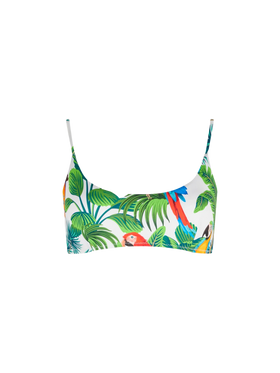 Bralette mit Papageien-Print